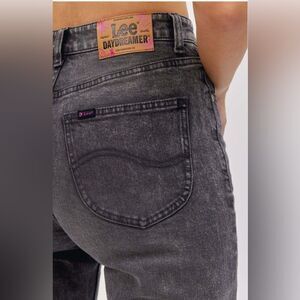 Lee x Daydreamer Women's High Rise 90’s Straight leg Jeans washed black NWT 28